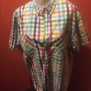 Clear water men's short sleeve button men's shirt